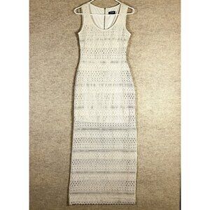 Guess Crocheted Maxi Dress, Size Large, White Cream‎
